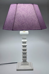 Lavy Table Lamp - Elegant Lavender Table Lamp with Wooden Base - Rhaa -