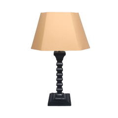 Melon Table Lamp - Handcrafted Wooden Table Lamp with Warm Cotton Linen Lampshade - Rhaa -
