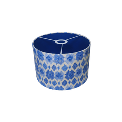 Blue and White Santorini Pendant Lamp – Handcrafted Cotton Hanging Lamp for Living Room & Home Décor - Rhaa -