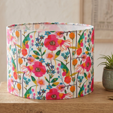 Drum Floral Lampshade - Floral Fabric Lampshade for Bedside & Table Lamps - Rhaa -
