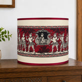 Exclusive Pattachitra Art Drum Lampshade for Floor Lamp - Unique Commissioned Royal Palanquin Design - Rhaa - Lampshade