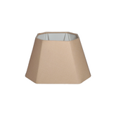 Rectangular Cut Melon Lampshade - Beige Cotton Linen Lampshade for Table Lamps - Rhaa