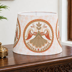 Madhubani Art Conical Lampshade for Table Lamps - Rhaa - Lampshade