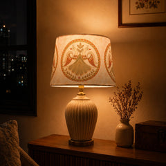 Madhubani Art Conical Lampshade for Table Lamps - Rhaa - Lampshade