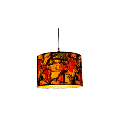 Modern Art Abstract Pendant Lamp - Handcrafted Cotton Hanging Lampshade, Designer Home Lighting - Rhaa -