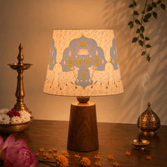 Pichwai Art Conical Lampshade for Table Lamps - Rhaa - Lampshade