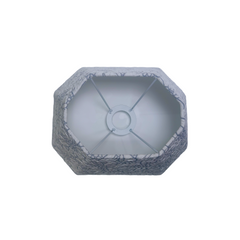 Rectangular Slate Lampshade – Grey Fabric Table Lampshade for Living Room & Bedroom - Rhaa