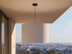 White Forest Pendant Lamp - Dual Mood Pendant Lamp, Enchanted White Forest, Designer Handcrafted Lampshade - Rhaa