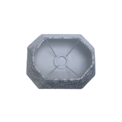 Rectangular Slate Lampshade – Grey Fabric Table Lampshade for Living Room & Bedroom - Rhaa -