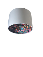 White Forest Pendant Lamp - Dual Mood Pendant Lamp, Enchanted White Forest, Designer Handcrafted Lampshade - Rhaa -