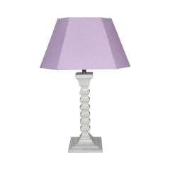 Lavy Table Lamp - Elegant Lavender Table Lamp with Wooden Base - Rhaa - 