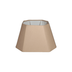 Rectangular Cut Melon Lampshade - Beige Cotton Linen Lampshade for Table Lamps - Rhaa - 