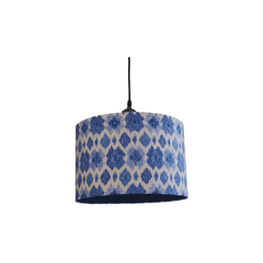 Blue and White Santorini Pendant Lamp – Handcrafted Cotton Hanging Lamp for Living Room & Home Décor - Rhaa - 