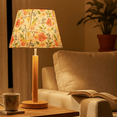 Empire Bloom Lampshade - Floral Fabric Lampshade for Bedside & Table Lamps - Rhaa - 