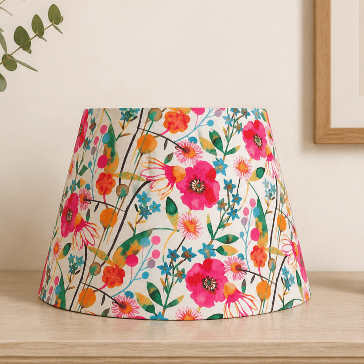 Empire Bloom Lampshade - Floral Fabric Lampshade for Bedside & Table Lamps - Rhaa - 