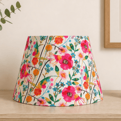 Empire Bloom Lampshade - Floral Fabric Lampshade for Bedside & Table Lamps - Rhaa - 