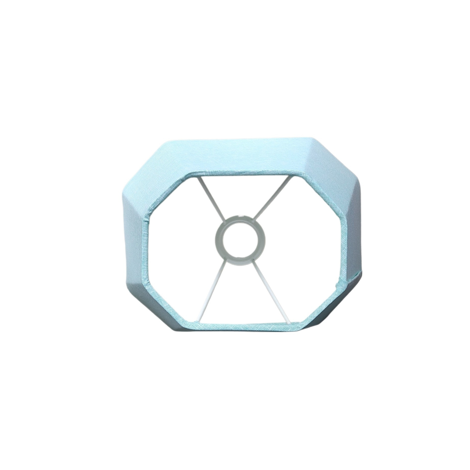 Rectangular Cut Turq Lampshade - Turquoise Cotton Linen Lampshade for Table Lamps - Rhaa