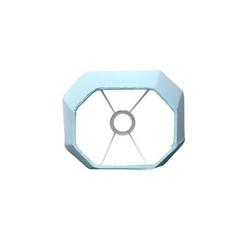 Rectangular Cut Turq Lampshade - Turquoise Cotton Linen Lampshade for Table Lamps - Rhaa