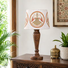 Madhubani Art Conical Lampshade for Table Lamps - Rhaa - Lampshade