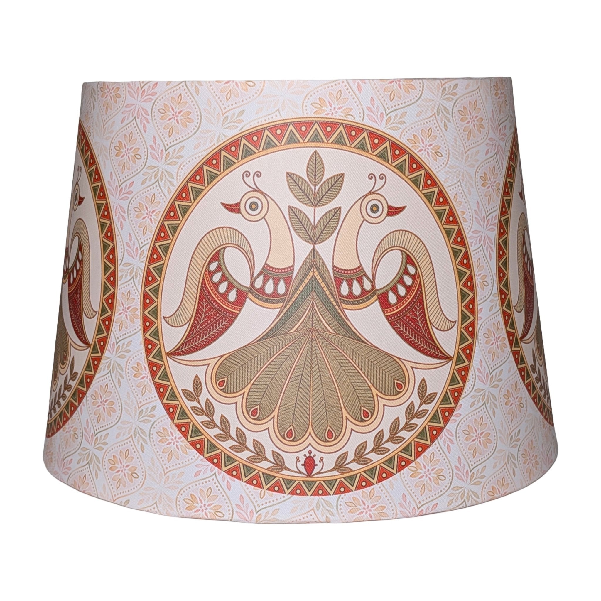 Madhubani Art Conical Lampshade for Table Lamps - Rhaa - Lampshade