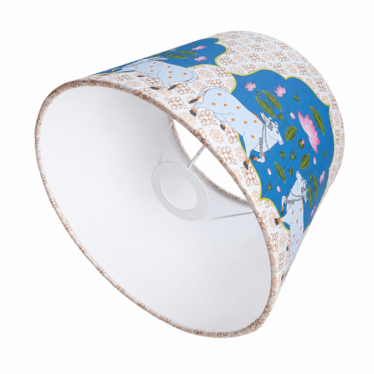 Pichwai Art Conical Lampshade for Table Lamps - Rhaa - Lampshade