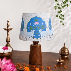 Pichwai Art Conical Lampshade for Table Lamps - Rhaa - Lampshade