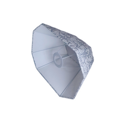 Rectangular Slate Lampshade – Grey Fabric Table Lampshade for Living Room & Bedroom - Rhaa