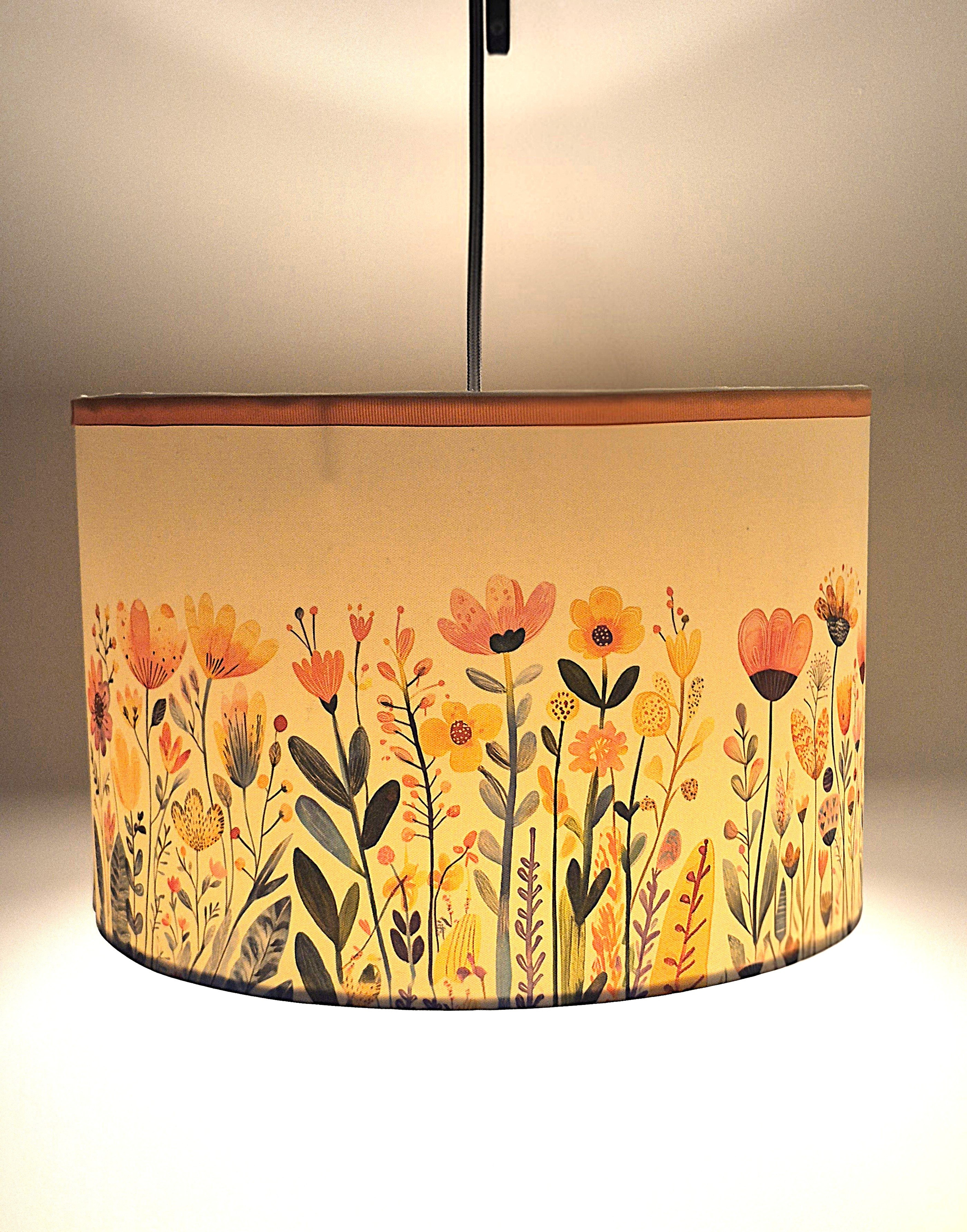 SunKiss Pendant Lamp – Floral Designer Lampshade for Warm, Joyful Spaces - Rhaa