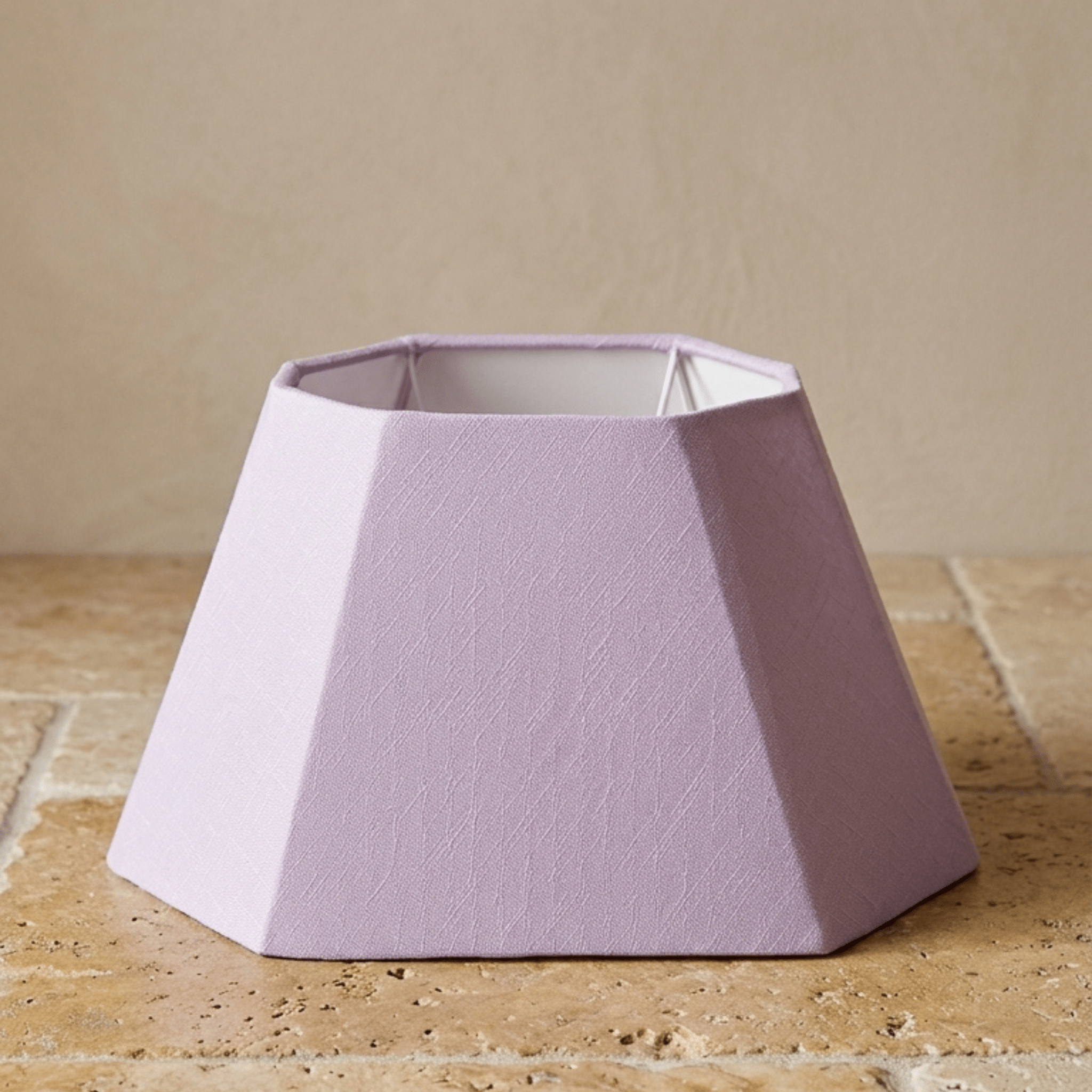 Rectangular Cut Lavy Lampshade - Lavender Cotton Linen Lampshade for Table Lamps - Rhaa - 