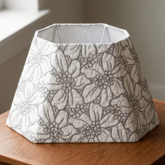 Rectangular Slate Lampshade – Grey Fabric Table Lampshade for Living Room & Bedroom - Rhaa - 
