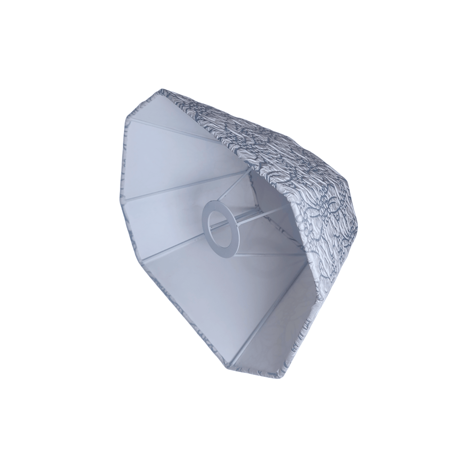 Rectangular Slate Lampshade – Grey Fabric Table Lampshade for Living Room & Bedroom - Rhaa - 