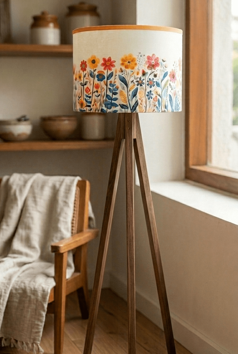 SunKiss Lampshade – Floral Designer Lampshade for Warm, Joyful Spaces - Rhaa - 